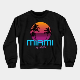 Miami Florida Retro 80's Crewneck Sweatshirt